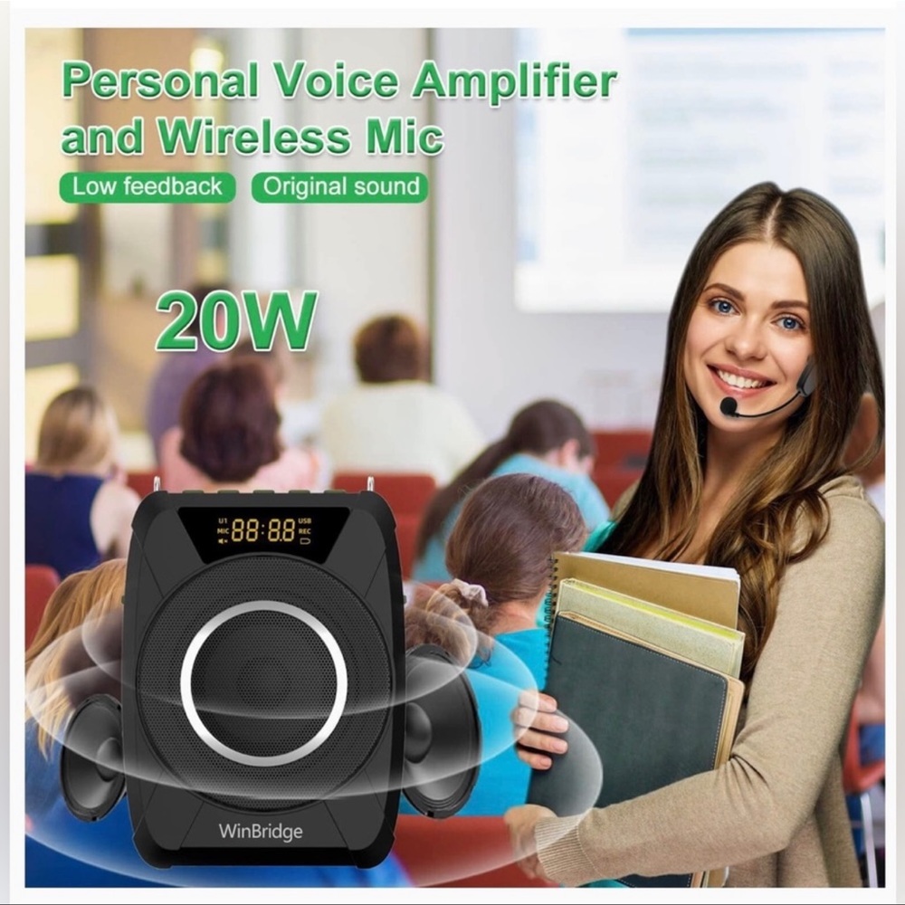PA System/Voice Amplifier Wireless Mic Headset
Bluetooth 5.0